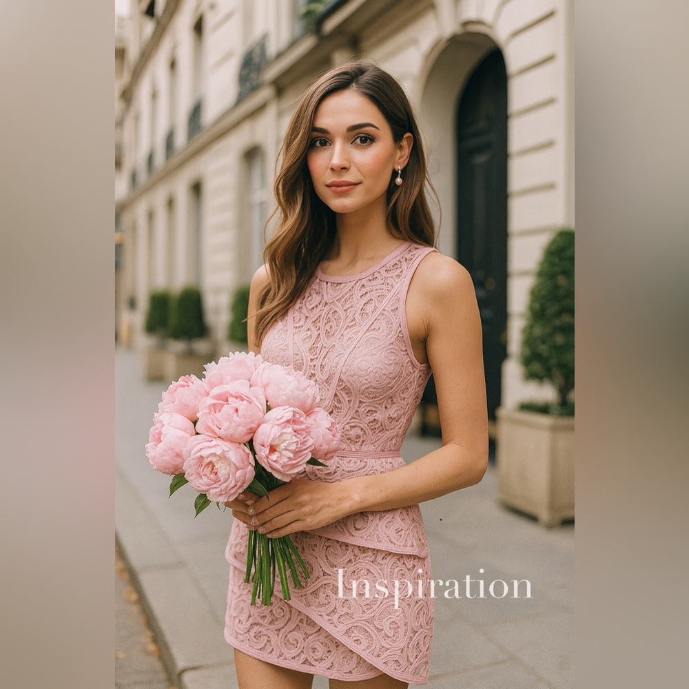 BCBG MAXAZRIA ~ Lace Lilac/Pink dress  in size 4